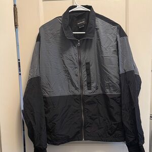 Men's Lightweight Colorblock Jacket - Black & Gray